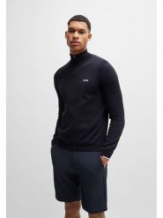 Hugo Boss Sweter w kolorze granatowym rozmiar: L. Niebieskie swetry nierozpinane HUGO BOSS, l, bez wzorów, bez kołnierzyka, bez ramiączek. Za 434.99 zł.