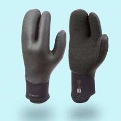 Rękawiczki surfingowe Olaian 900 z neoprenu 5 mm. Brązowe rękawiczki OLAIAN, bez wzorów, z neoprenu. Za 159.99 zł.