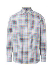 Nils Sundström Męska koszula casual Mężczyźni Regular Fit Bawełna wielokolorowy, S. Koszule Nils Sundström, m, bez wzorów, z bawełny, bez kołnierzyka, bez ramiączek. Za 199.95 zł.