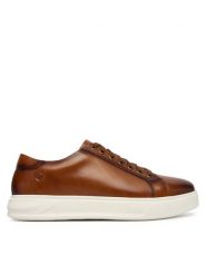 Clarks Sneakersy Goswell Tie 26186561 Brązowy. Brązowe buty sportowe casual Clarks, bez wzorów, ze skóry, bez zapięcia. Za 429.99 zł.