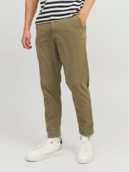 Jack&Jones Chinosy Harlow 12242188 Zielony Tapered Fit. Zielone eleganckie spodnie Jack&Jones, m, z bawełny. Za 129.99 zł.