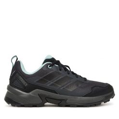 Trekkingi adidas. Czarne paski Adidas, bez wzorów, sportowe. Za 399.99 zł.