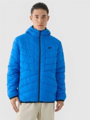 4F Kurtka puchowa dwustronna Primaloft Thermoplume męska - czarna S. Czarne kurtki 4F, na zimę, m, bez wzorów, z dzianiny, z kapturem. W wyprzedaży za 199.99 zł.