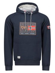 Geographical Norway Bluza "Gofoten" w kolorze granatowym rozmiar: S. Niebieskie bluzy z kapturem Geographical Norway, s, bez wzorów, z bawełny, z kapturem. Za 118.01 zł.