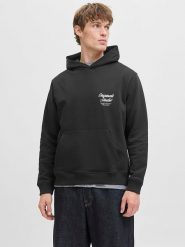 Jack & Jones Bluza "Jornorebro" w kolorze czarnym rozmiar: M. Czarne bluzy Jack & Jones, m, bez wzorów, z materiału, z kapturem. Za 145.26 zł.