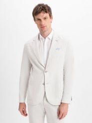 Nils Sundström Kurtka z zawartością lnu Mężczyźni Modern Fit szary, 52. Szare kurtki Nils Sundström, m, bez wzorów, bez kaptura. Za 449.95 zł.