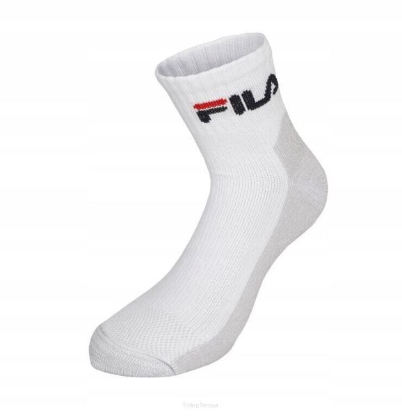 Skarpety tenisowe Fila Quarter Sport 1P. Białe skarpetki sportowe Fila, bez wzorów, z bawełny. Za 39.00 zł.
