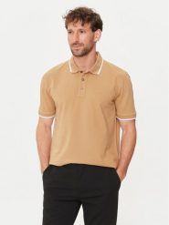 Boss Polo Parlay 190 50494697 Beżowy Regular Fit. Brązowe koszulki polo sportowe Boss, m, bez wzorów, z bawełny, bez kołnierzyka, bez ramiączek. Za 479.99 zł.