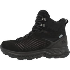Buty do chodzenia męskie Hanwag Blueridge Es. Czarne buty trekkingowe Hanwag, bez wzorów, z materiału, za kostkę, bez zapięcia, trekkingowe. Za 754.00 zł.