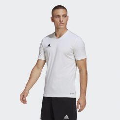 Koszulka piłkarska męska adidas Entrada 22 Jersey. Białe t-shirty sportowe Adidas, bez wzorów, z jersey, bez ramiączek, do biegania. Za 59.00 zł.