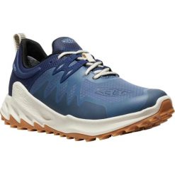 Buty męskie Keen Men Zionic Wp Vintage Indigo/faded Denim Blue. Niebieskie buty turystyczne Keen, bez wzorów, z denimu, bez zapięcia, outdoorowe. Za 585.99 zł.
