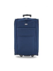 Semi Line Walizka średnia T5601-8 Granatowy. Niebieskie walizki Semi-line, bez wzorów, z materiału, średnie. Za 219.99 zł.
