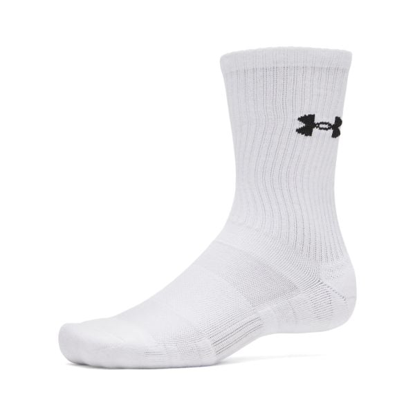 Under Armour UA PERFORMANCE COTTON 3P CRW Skarpety męskie. Białe skarpety Under Armour, bez wzorów, z bawełny. W wyprzedaży za 55.99 zł.