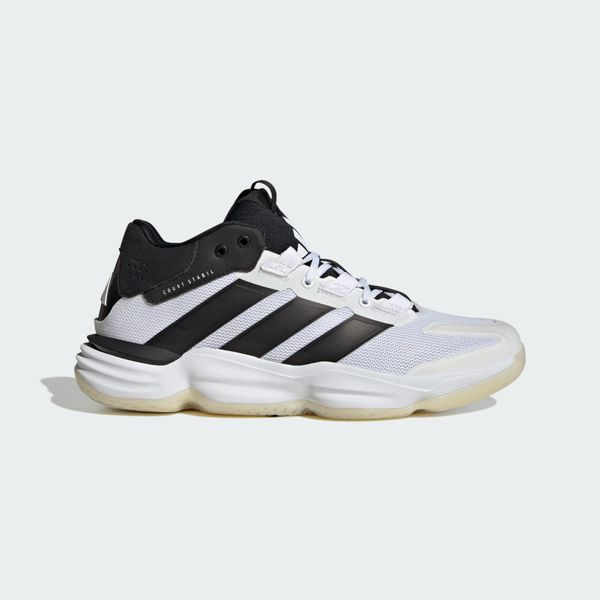 Buty halowe Court Stabil Indoor. Białe buty do koszykówki Adidas, bez zapięcia, do koszykówki. Za 479.00 zł.