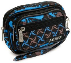 Saszetka na pasek do spodni Loren czarna S02-600D-1. Czarne torby na ramię Loren, bez wzorów, z tkaniny, bez dodatków. Za 9.80 zł.