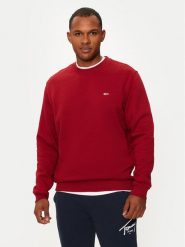 Tommy Jeans Bluza DM0DM20741 Czerwony Regular Fit. Czerwone bluzy Tommy Jeans, m, bez wzorów, z bawełny, bez kaptura. Za 99.99 zł.