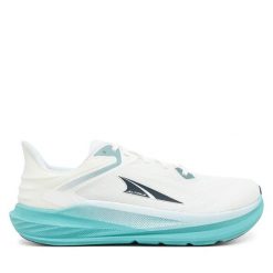 Buty do biegania Altra. Białe buty do biegania Altra, bez wzorów, bez zapięcia, do biegania. Za 489.99 zł.