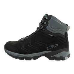 Buty trekkingowe CMP Melnick 3Q18587 U901 czarne. Czarne trekkingi bez wzorów, ze skóry, za kostkę, bez zapięcia. Za 588.17 zł.