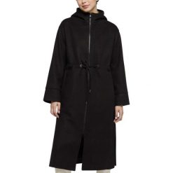 Kurtka GEOX W DORALEA LONG COAT Czarny. Czarne kurtki Geox, m, bez wzorów, z tkaniny, bez kaptura. Za 810.99 zł.