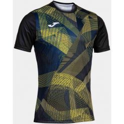 Koszulka Joma Team krótki rękaw czarno-żółta M. Czarne t-shirty sportowe Joma, bez wzorów, bez ramiączek, na fitness i siłownię. Za 157.99 zł.