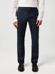 MĘSKIE SPODNIE WRANGLER GREENSBORO INDIGO COATED 112370719. Niebieskie spodnie materiałowe Wrangler, l, bez wzorów, z materiału. Za 219.99 zł.