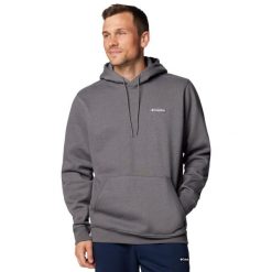 Bluza dresowa sportowa męska Meridian Creek Hoodie. Szare bluzy bez kaptura Columbia, l, bez wzorów, z bawełny, bez kaptura. Za 249.99 zł.