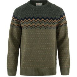 Sweter męski Fjallraven Ovik Knit Sweater. Zielone swetry nierozpinane Fjällräven, l, bez wzorów, bez kołnierzyka, bez ramiączek. Za 770.99 zł.