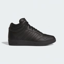 Buty Hoops 4.0 Mid. Białe buty do koszykówki Adidas, bez zapięcia, na fitness i siłownię. Za 229.99 zł.