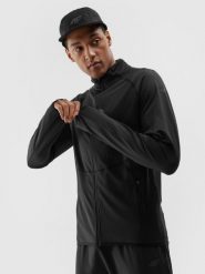 4F Bluza do biegania rozpinana bez kaptura męska - czarna S. Czarne bluzy bez kaptura 4F, na lato, l, bez wzorów, z dzianiny, bez kaptura. W wyprzedaży za 139.99 zł.