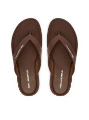 KARL LAGERFELD Japonki Kastor IV KL70206C Brązowy. Brązowe japonki KARL LAGERFELD, bez wzorów, ze skóry. Za 589.99 zł.