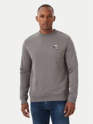 KARL LAGERFELD Bluza 705710 561900 Szary ciemny Regular Fit. Szare bluzy KARL LAGERFELD, m, bez wzorów, z bawełny, bez kaptura. Za 659.99 zł.