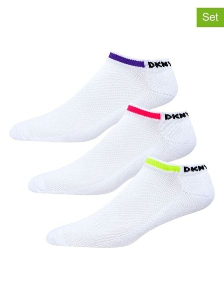 DKNY Skarpety (3 pary) w kolorze białym rozmiar: 37-40. Białe skarpety DKNY, bez wzorów. Za 34.95 zł.