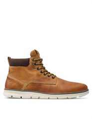 Jack&Jones Trzewiki Jfwtubar 12159516 Brązowy. Brązowe botki sznurowane Jack&Jones, bez wzorów, ze skóry, bez obcasa, bez zapięcia. Za 399.99 zł.