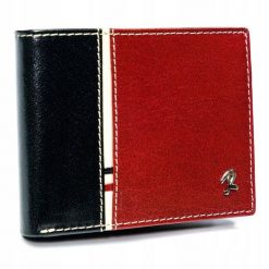 Portfel męski czarno-czerwony Rovicky 323-RBA-D BLACK-RED. Czarne portfele ROVICKY, bez wzorów. Za 84.00 zł.