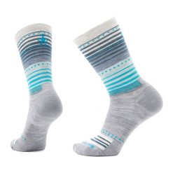 Skarpety trekkingowe Smartwool Everyday Stitch Stripe Crew. Szare skarpety Smartwool, bez wzorów, z wełny. Za 94.99 zł.