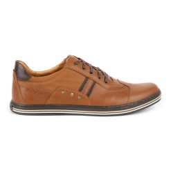 Polbut Buty męskie casual 1801L Ax Camel brązowe. Brązowe buty sportowe casual na jesień, bez wzorów, z jeansu, bez zapięcia. Za 319.69 zł.