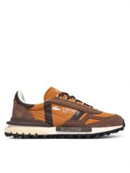 Lacoste Sneakersy Elite Active 52SMA0087 Brązowy. Brązowe buty sportowe casual LACOSTE, bez wzorów, z materiału, bez zapięcia. Za 664.99 zł.
