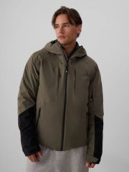 4F Kurtka 3w1 membrana 8000 męska - khaki M. Brązowe kurtki 4F, na zimę, m, bez wzorów, bez kaptura. Za 799.99 zł.