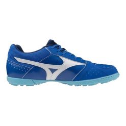 Męskie Buty Treningowe MRL Sala Club. Niebieskie buty turystyczne Mizuno, bez wzorów, z gumy, bez zapięcia, trekkingowe. Za 447.99 zł.
