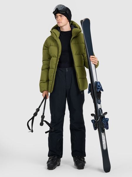 4F Spodnie narciarskie membrana 5000 męskie - czarne L. Czarne spodnie narciarskie i snowboardowe 4F, l, bez wzorów, z materiału, narciarskie. Za 299.99 zł.