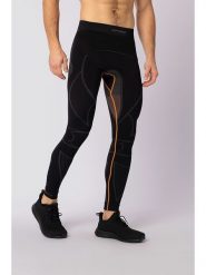 Spaio Legginsy termiczne "Extreme-Pro" w kolorze czarno-pomarańczowym rozmiar: M. Czarne legginsy długie sportowe Spaio, m, bez wzorów, outdoorowe. Za 114.17 zł.