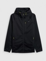 4F Kurtka softshell wiatroodporna membrana 5000 męska - czarna 3XL. Czarne kurtki 4F, m, bez wzorów, z materiału, bez kaptura. Za 299.99 zł.