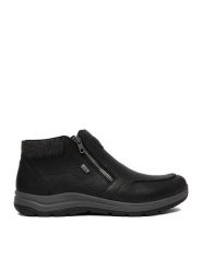 Rieker Botki CEO-03660-00 Czarny. Czarne botki sznurowane Rieker, bez wzorów, ze skóry, bez obcasa, bez zapięcia. Za 449.99 zł.