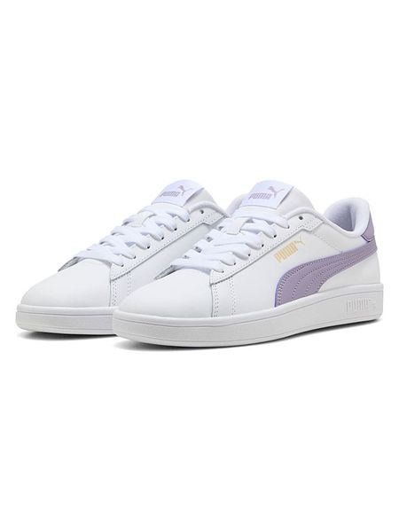 Puma Skórzane sneakersy "Smash 3.0 L" w kolorze biało-fioletowym rozmiar: 45. Białe buty sportowe casual Puma, bez wzorów, bez zapięcia. Za 129.95 zł.