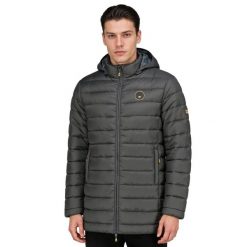 Męska codzienna kurtka puchowa GEOGRAPHICAL NORWAY AMIGOMAP LONG HOOD DB DGREY…. Szare kurtki Geographical Norway, na zimę, m, bez wzorów, z materiału, z kapturem. Za 189.00 zł.