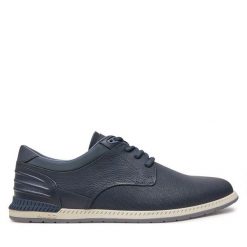 Półbuty Aldo. Niebieskie eleganckie półbuty Aldo, bez wzorów, bez obcasa, bez zapięcia. Za 419.99 zł.