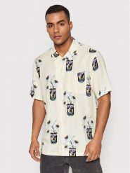 HUF Koszula Canned Resort BU00142 Beżowy Relaxed Fit. Brązowe koszule HUF, m, bez wzorów, z wiskozy, bez kołnierzyka, bez ramiączek. Za 409.99 zł.