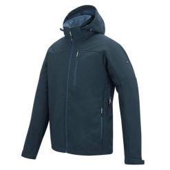 Męska wodoodporna kurtka softshell Arana z kapturem. Niebieskie kurtki Regatta, m, bez wzorów, z elastanu, z kapturem. Za 349.99 zł.