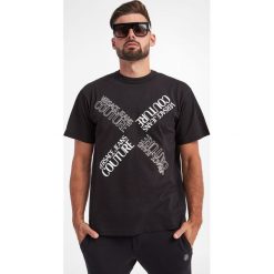 T-shirt VERSACE JEANS COUTURE. T-shirty Versace Jeans Couture, m, bez wzorów, z jeansu, bez kołnierzyka, bez ramiączek. W wyprzedaży za 211.47 zł.