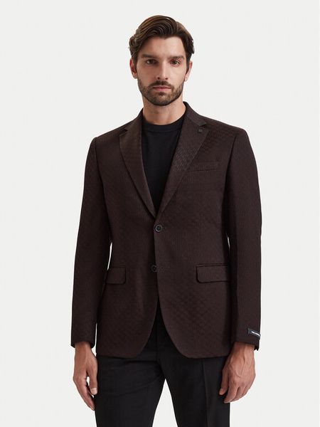 KARL LAGERFELD Marynarka 155200 564115 Czarny Slim Fit. Czarne garnitury KARL LAGERFELD, m, bez wzorów, z syntetyku. Za 1,769.00 zł.